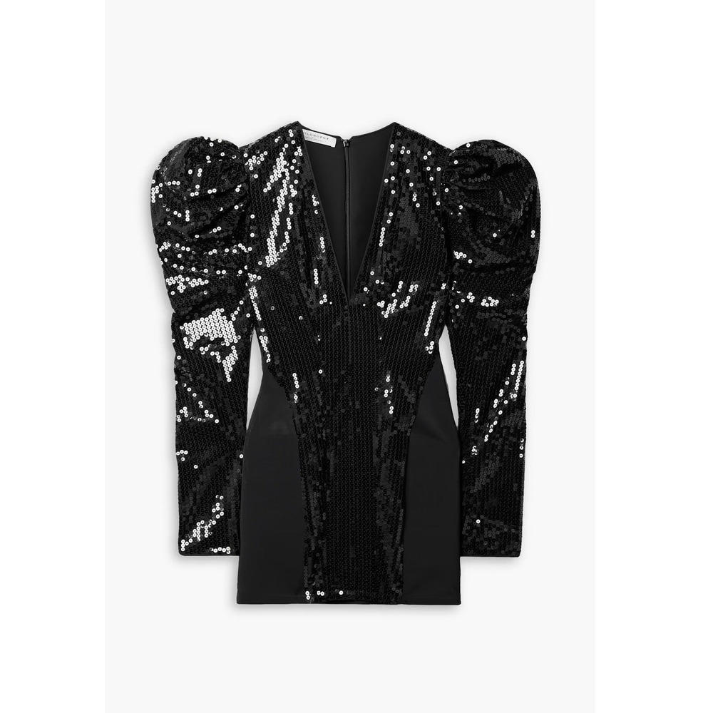 Philosophy Di Lorenzo Serafini - Sequined Mesh Mi-ai Black Dress Size‎ 6 US